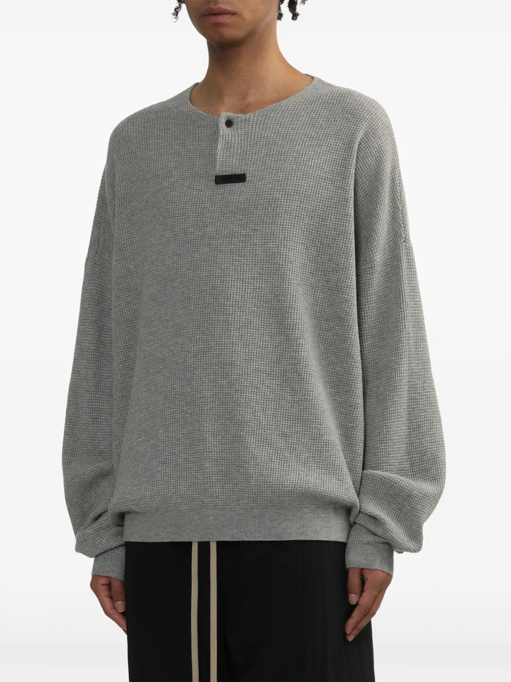 FEAR OF GOD ESSENTIALS Trui met logopatch Grijs