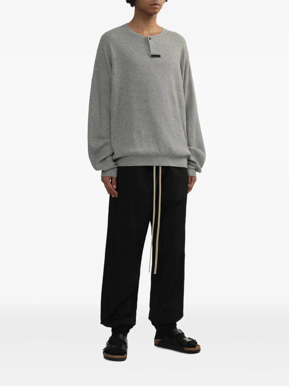 FEAR OF GOD ESSENTIALS Trui met logopatch - Grijs