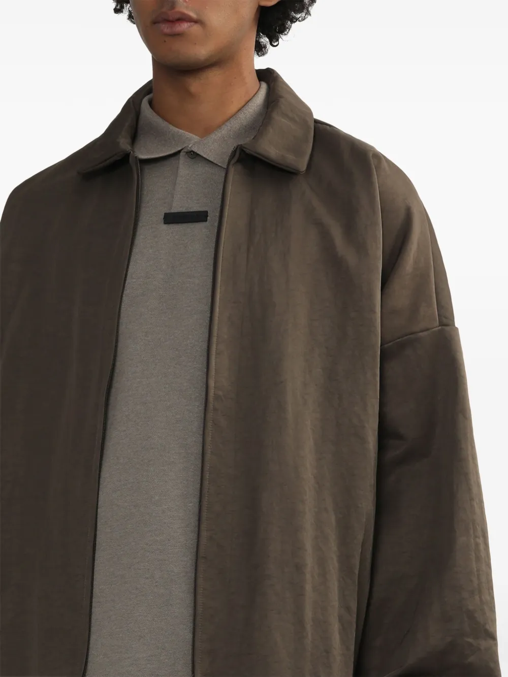 FEAR OF GOD ESSENTIALS Jas met logoprint Bruin