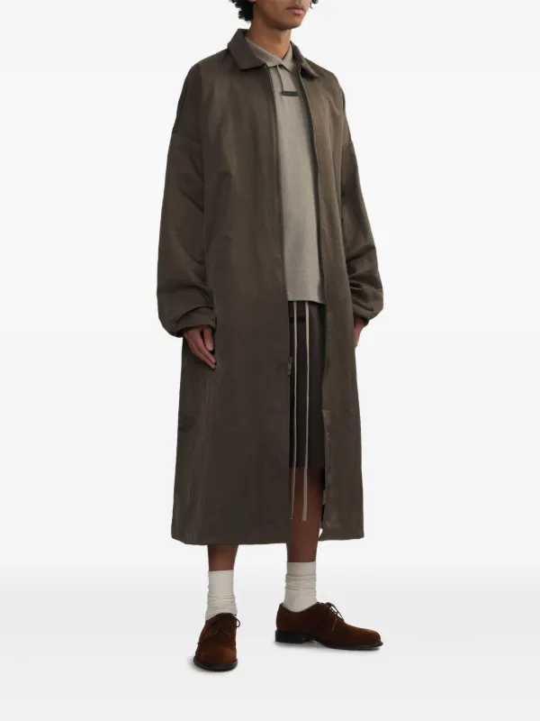 FEAR OF GOD ESSENTIALS ロゴ コート | ブラウン | FARFETCH JP