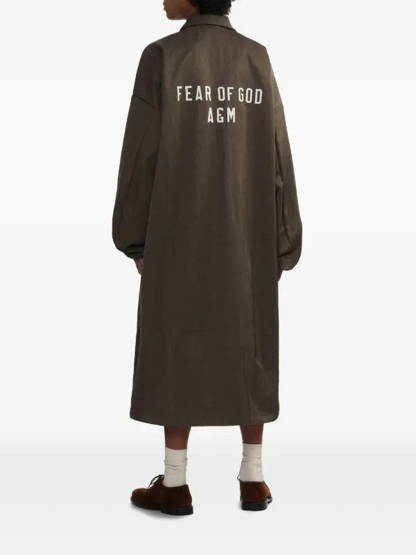 FEAR OF GOD ESSENTIALS ロゴ コート | ブラウン | FARFETCH JP
