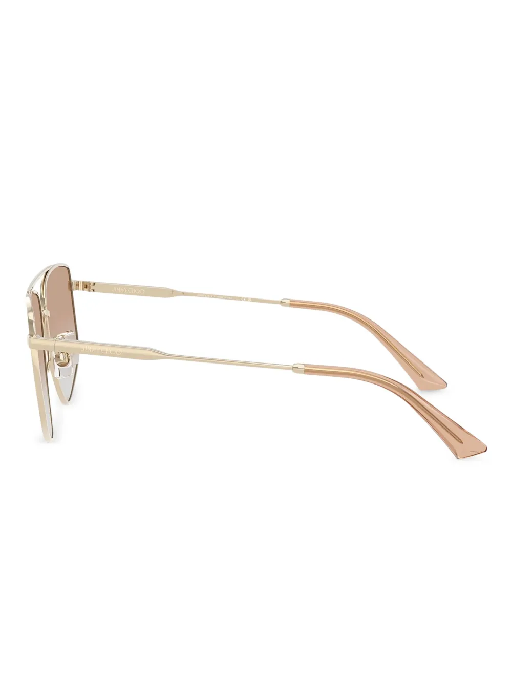 Jimmy Choo Eyewear Zonnebril met geometrisch montuur Goud