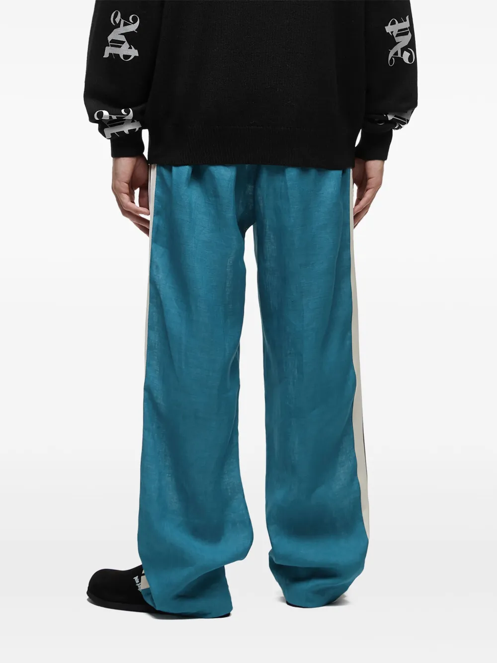 Palm Angels Linnen broek Blauw