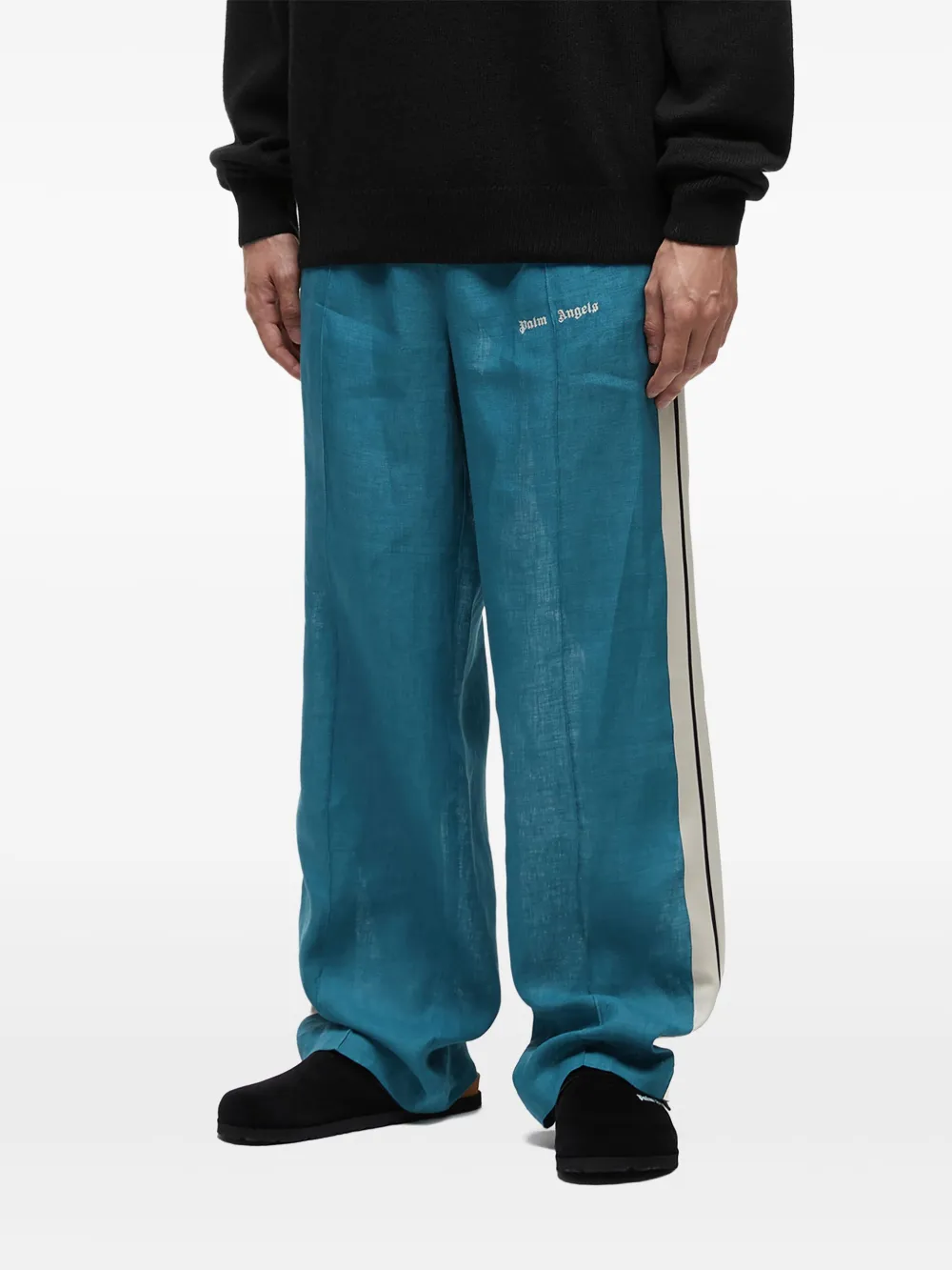 Palm Angels Linnen broek Blauw