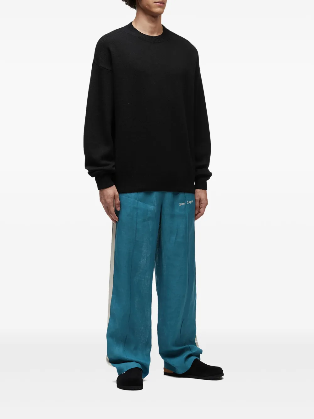 Palm Angels Linnen broek Blauw