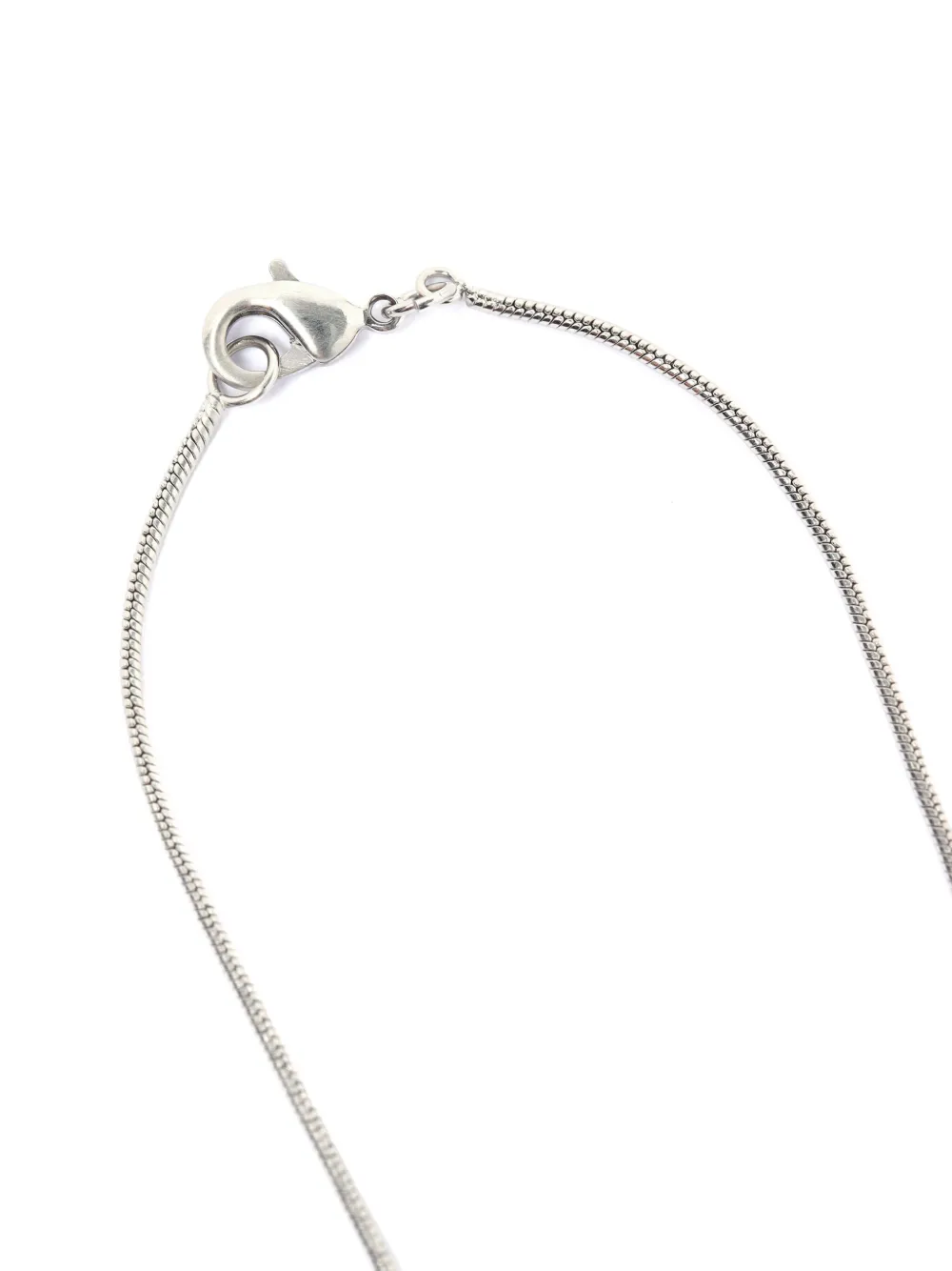 Rick Owens Open Trunk Charm Necklace In Silver