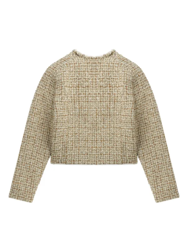 IRO Tweed Cropped Jacket | Gold | FARFETCH