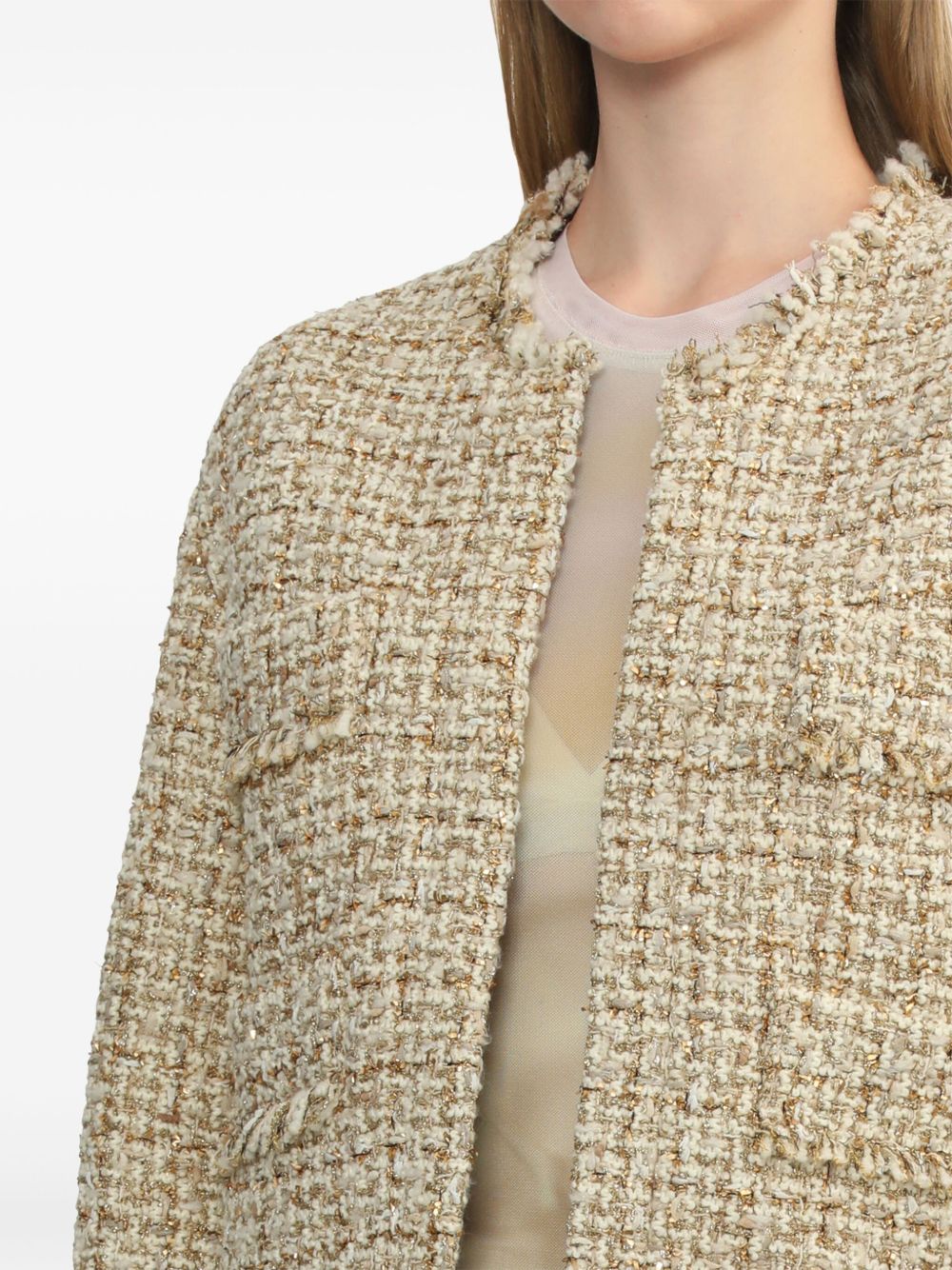 IRO TWEED CROPPED JACKET