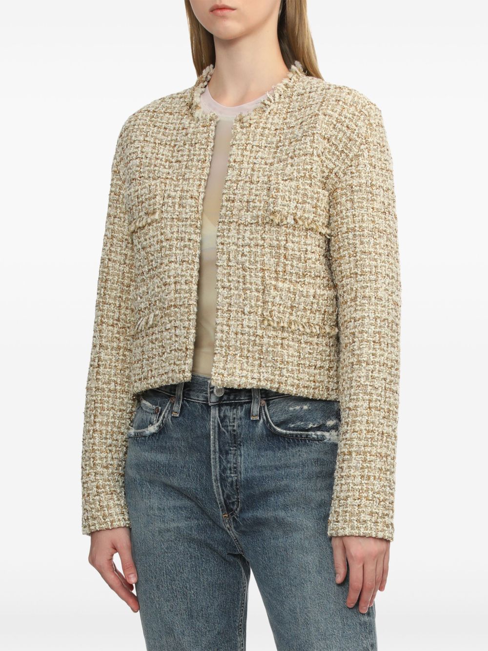 IRO TWEED CROPPED JACKET