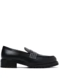 Off-White logo-print loafers - Black