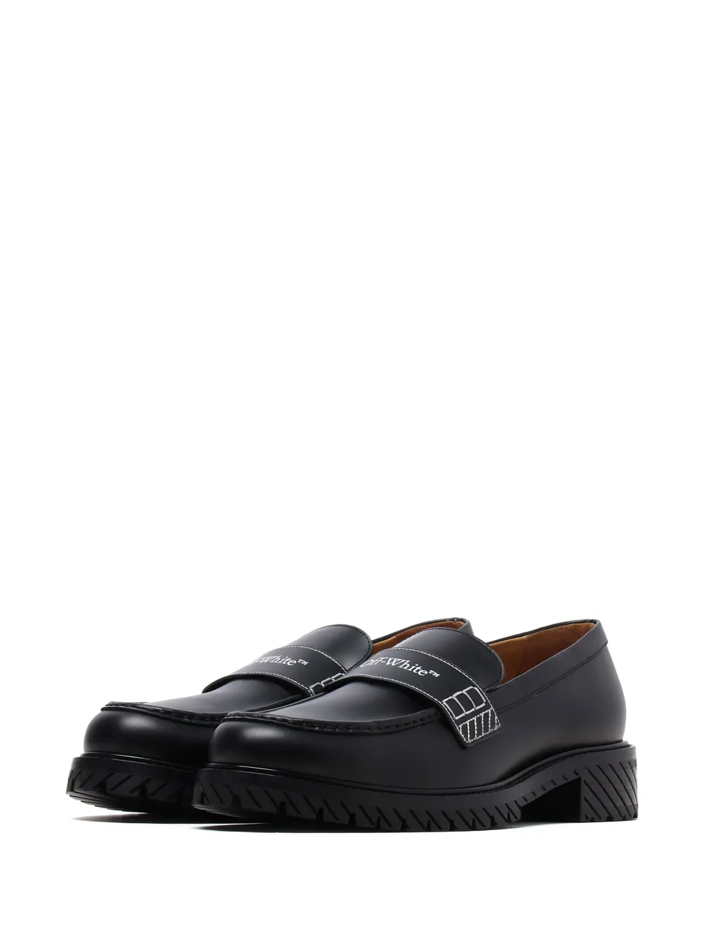 Off-White Loafers met logoprint - Zwart