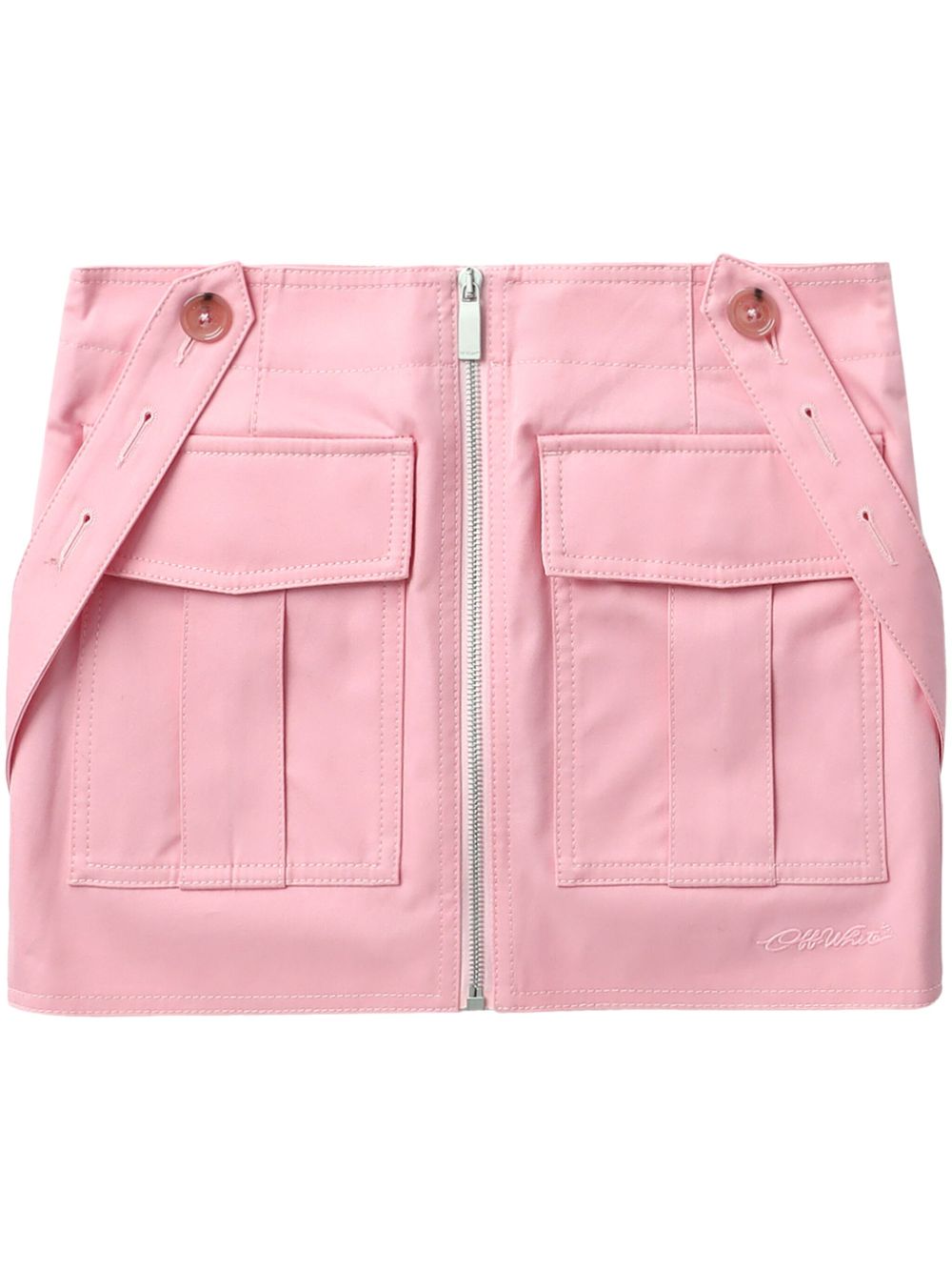 Off-White cargo mini skirt - Pink