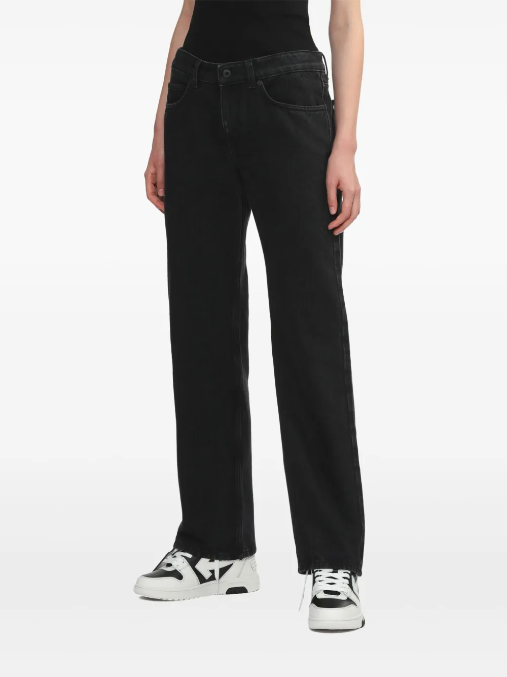  Off-white Straight-leg Jeans - Black 