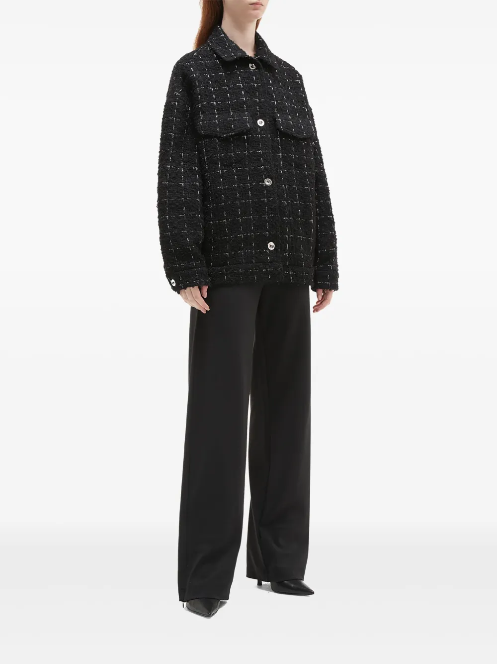 IRO Geruit tweed jack - Zwart