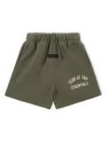 FEAR OF GOD ESSENTIALS KIDS logo-print shorts - Green