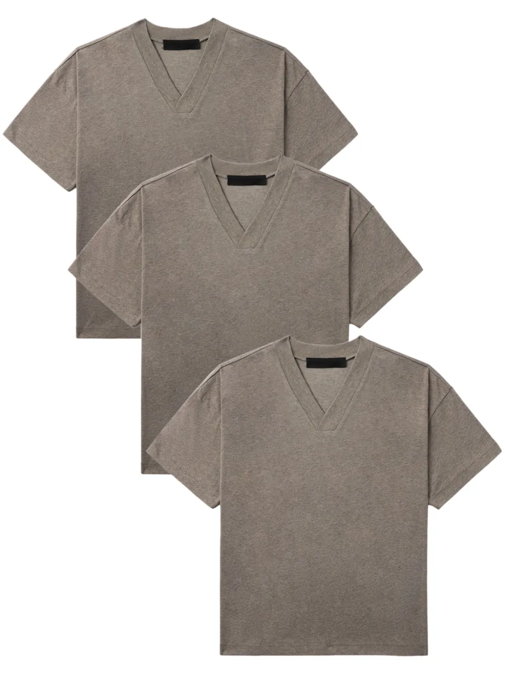 FEAR OF GOD ESSENTIALS set de tres playeras con cuello en V | gris | Image 1