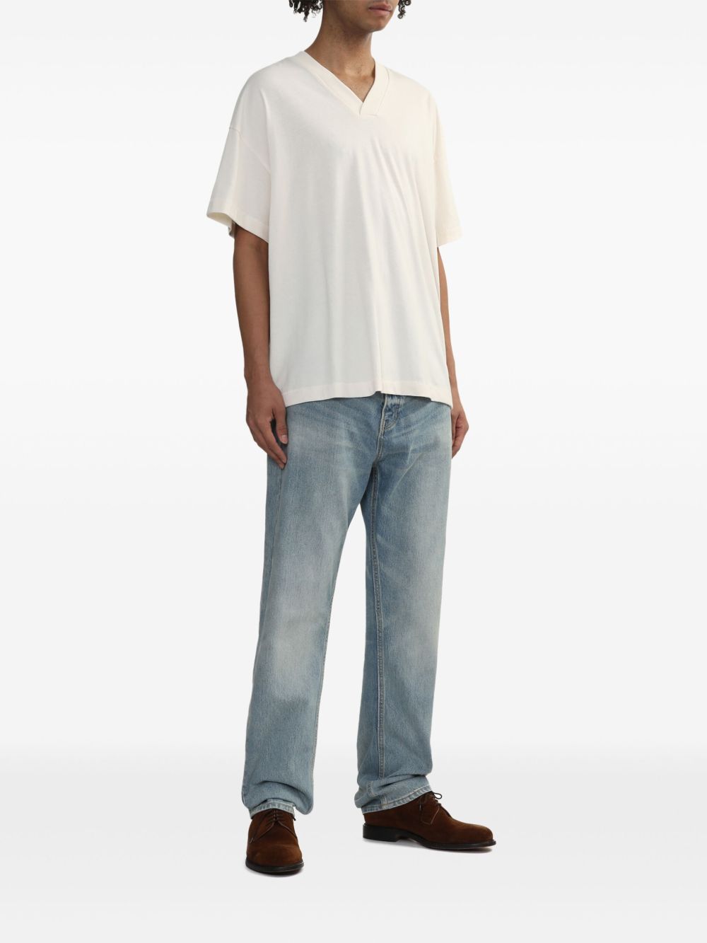 FEAR OF GOD ESSENTIALS Drie T-shirts met V-hals - Wit