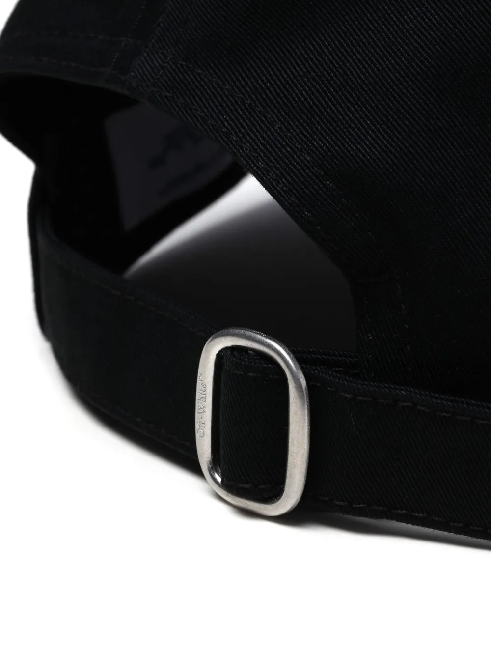 Off-white Drill Cap Baseball Curved Peak In Black