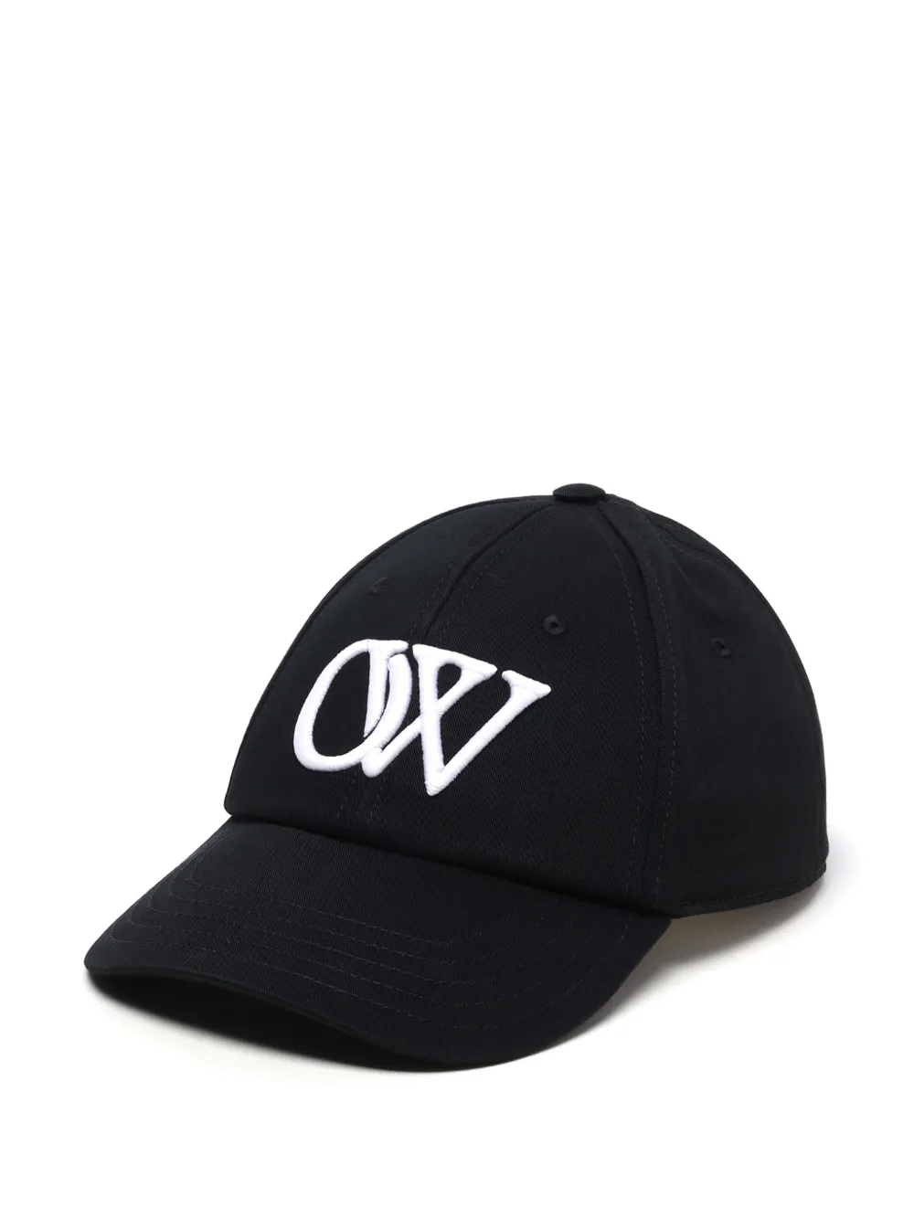 Off-white Drill Cap Baseball Curved Peak In Black