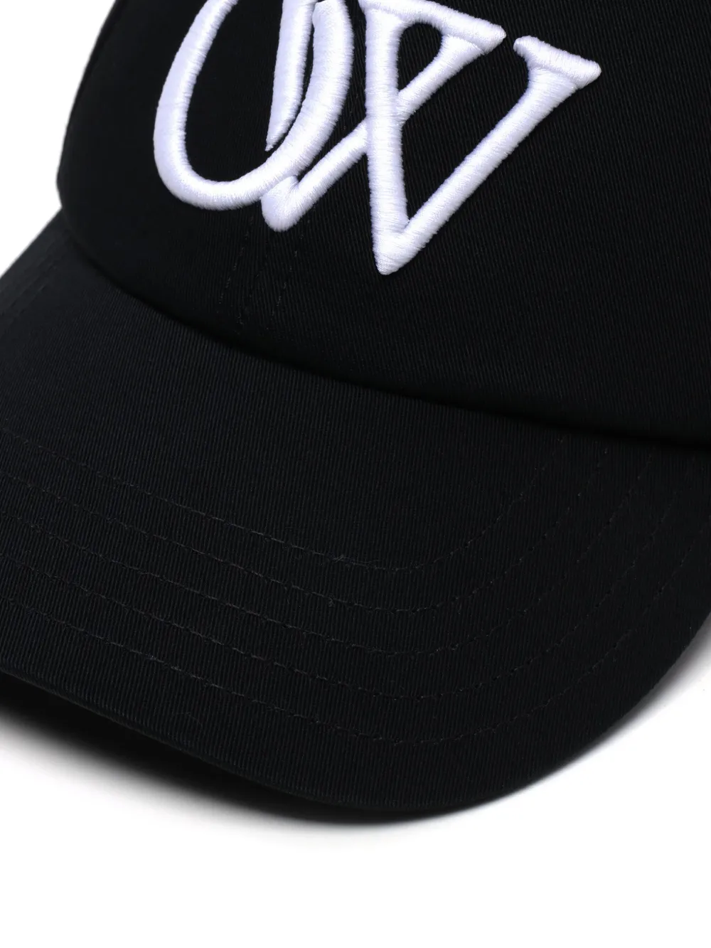 Off-white Drill Cap Baseball Curved Peak In Black