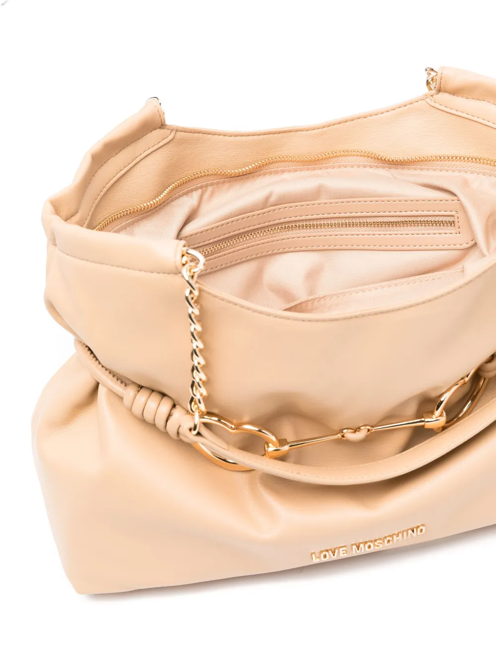 Love Moschino Shopper met logo Beige