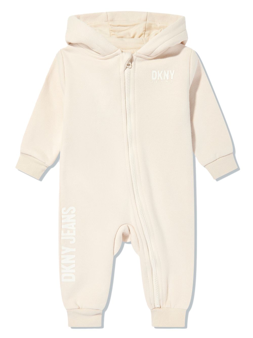 Dkny Kids hooded romper - Neutrals