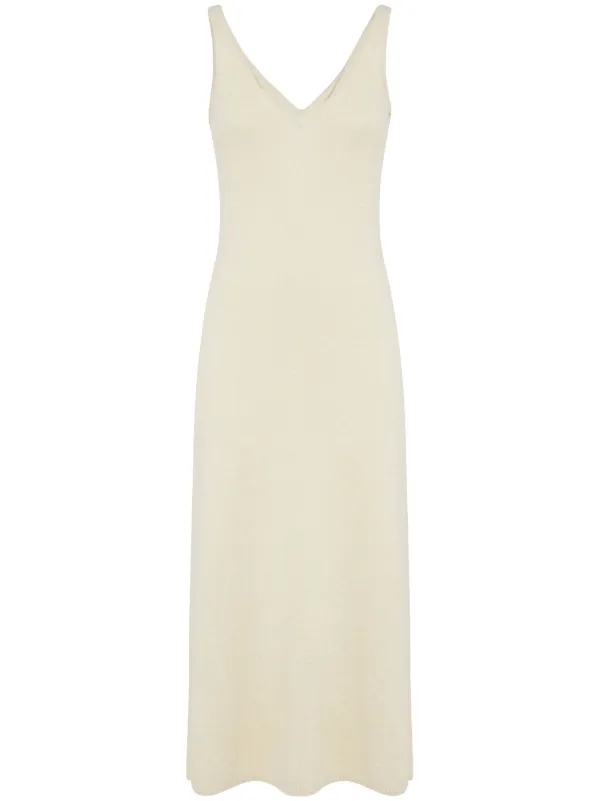 Gabriela Hearst Downs Midi Dress in White