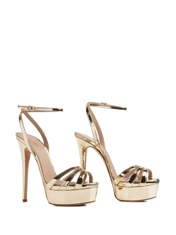 Le Silla 140mm Lola Sandals | Gold | FARFETCH JO