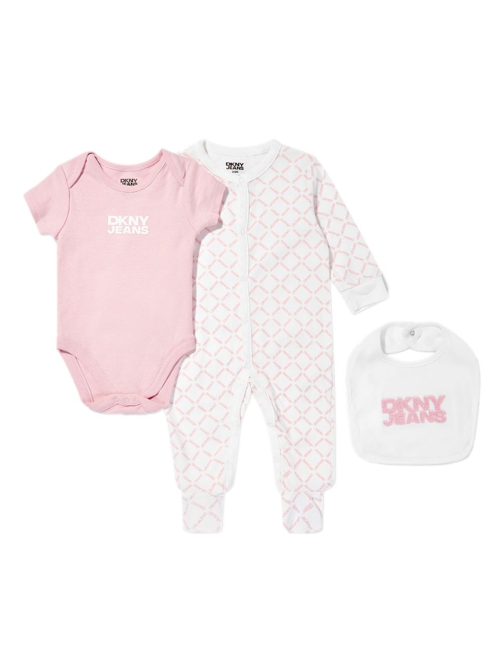 Dkny Kids logo-print babygrow set - White