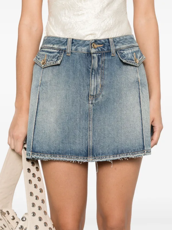 【関税込み】alexander mcqueen DENIM MINI SKIRT Alexander McQueen Denim Mini Skirt | Blue | FARFETCH BH