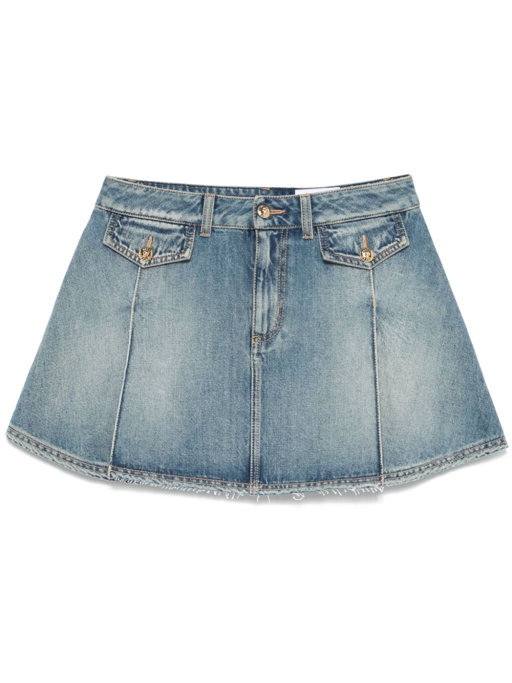 denim mini skirt