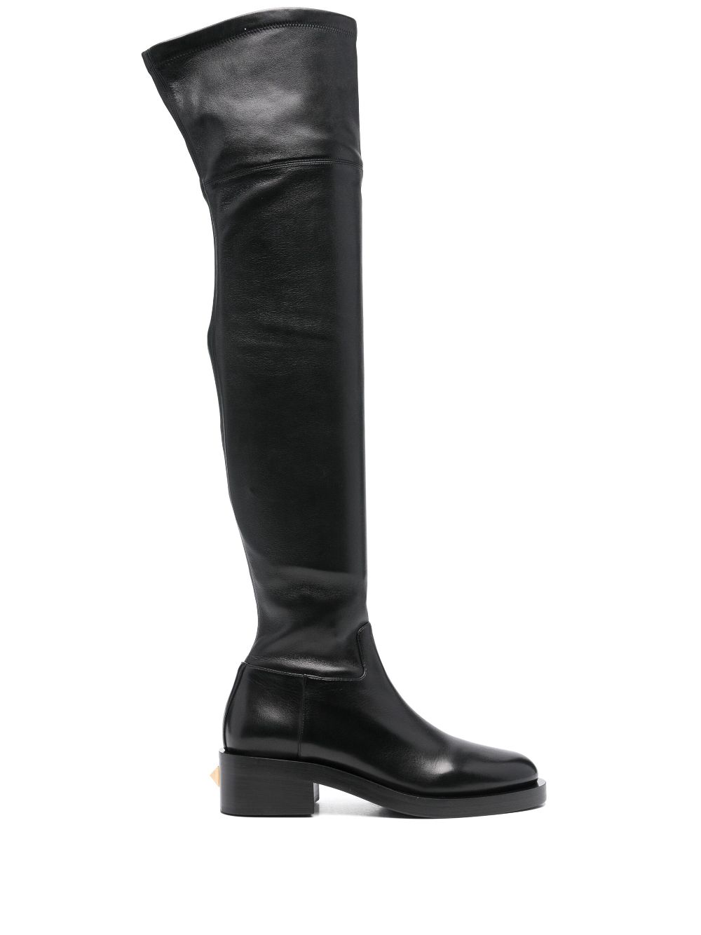 Valentino Garavani Pre-Owned Rockstud thigh-high boots - Black