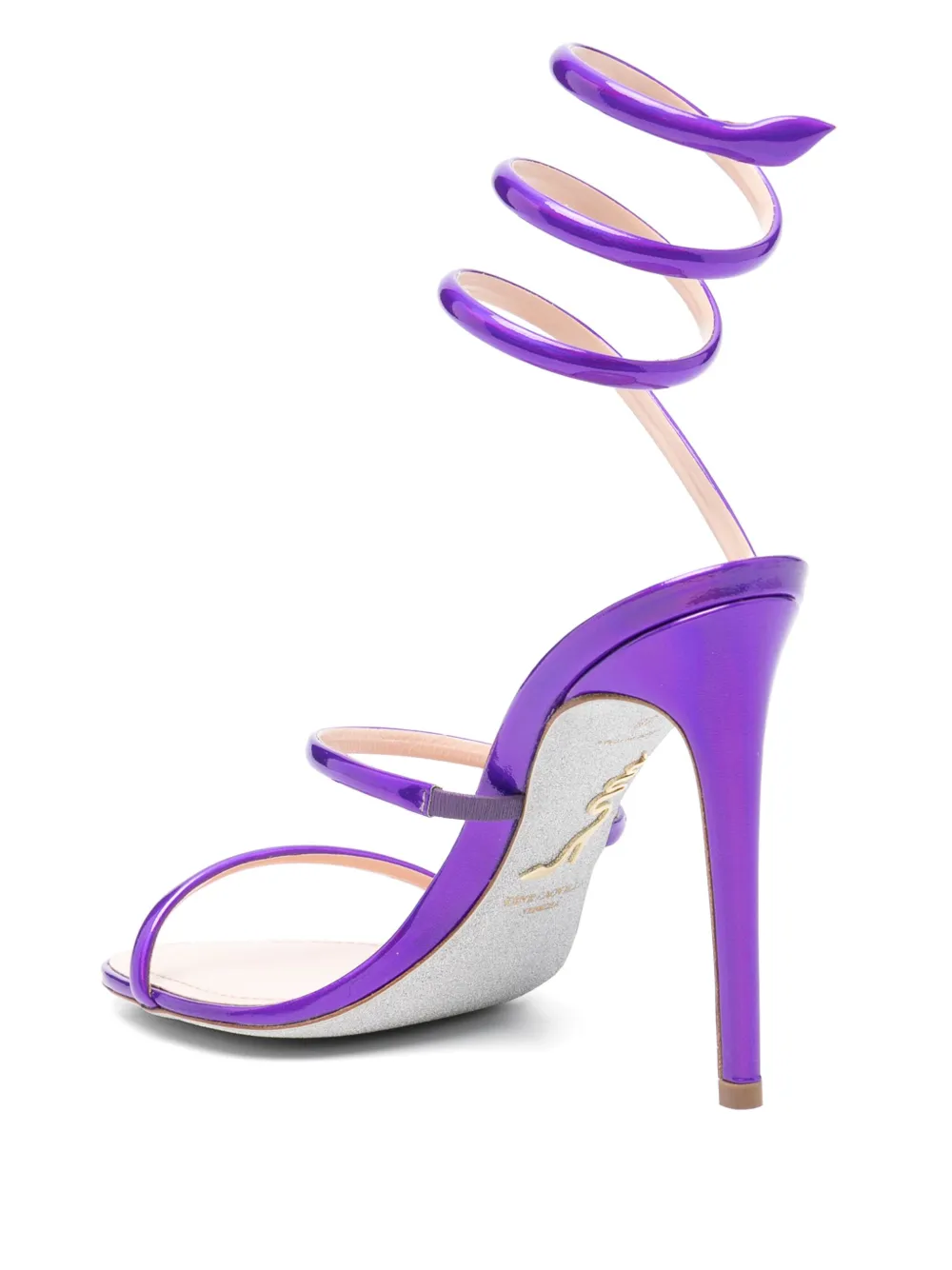 René Caovilla 105mm Cleo sandals Purple