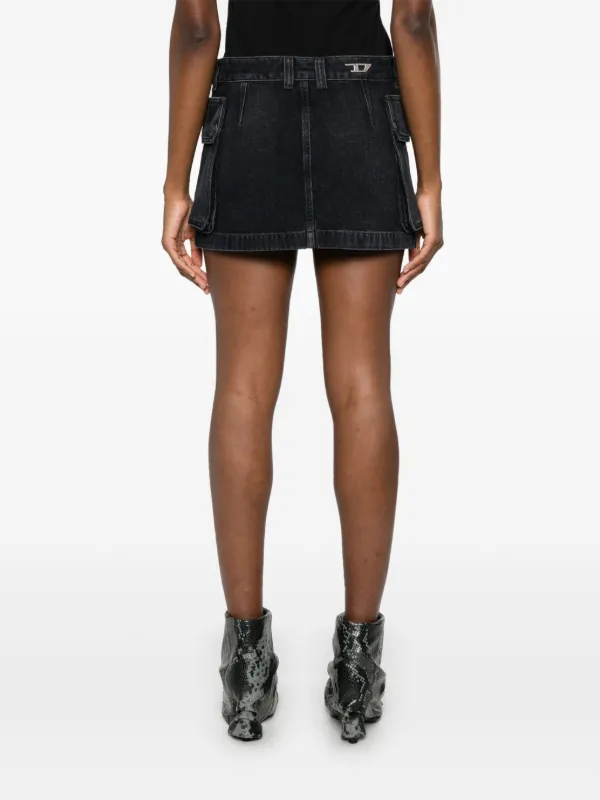 【可愛いミニスカート♪】DIESEL 'De-Ton' skirt Black Diesel De-Ton ミニスカート | ブラック | FARFETCH JP