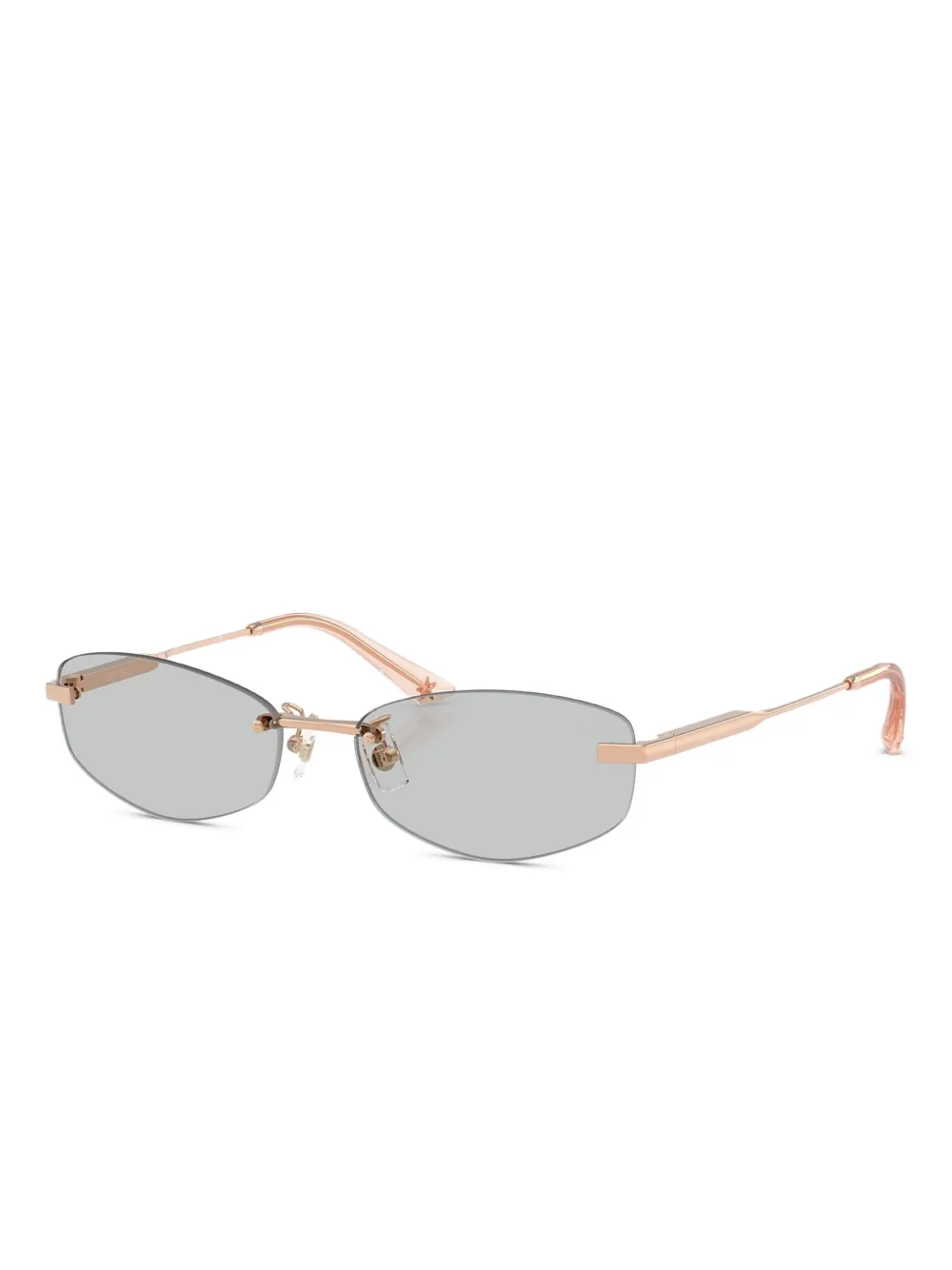 Jimmy Choo Eyewear Zonnebril met geometrisch randloos montuur - Goud
