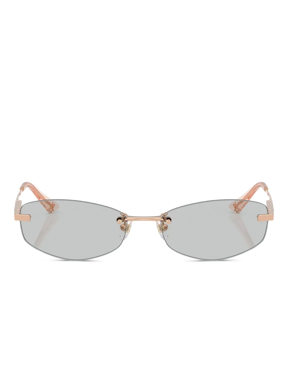 Jimmy Choo Eyewear Occhiali geometrici con montatura a giorno - Oro