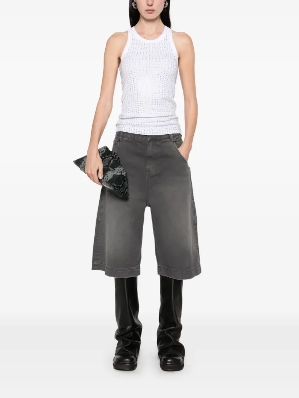 The Attico rhinestone-embellished Tank Top | White | FARFETCH