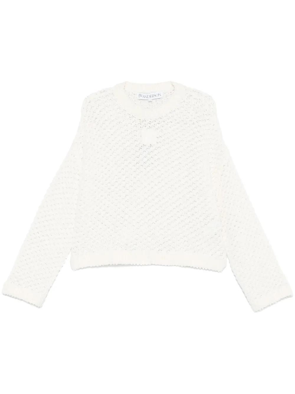JW Anderson open-stitch cropped sweater | White | Image 1