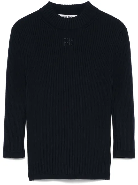 Miu Miu Pullover mit Logo-Stickerei