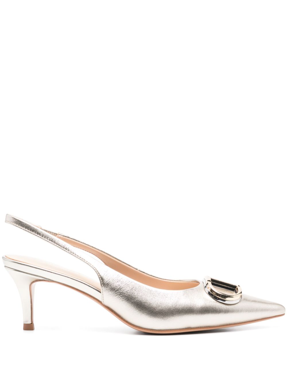 60mm Oval T slingback pumps