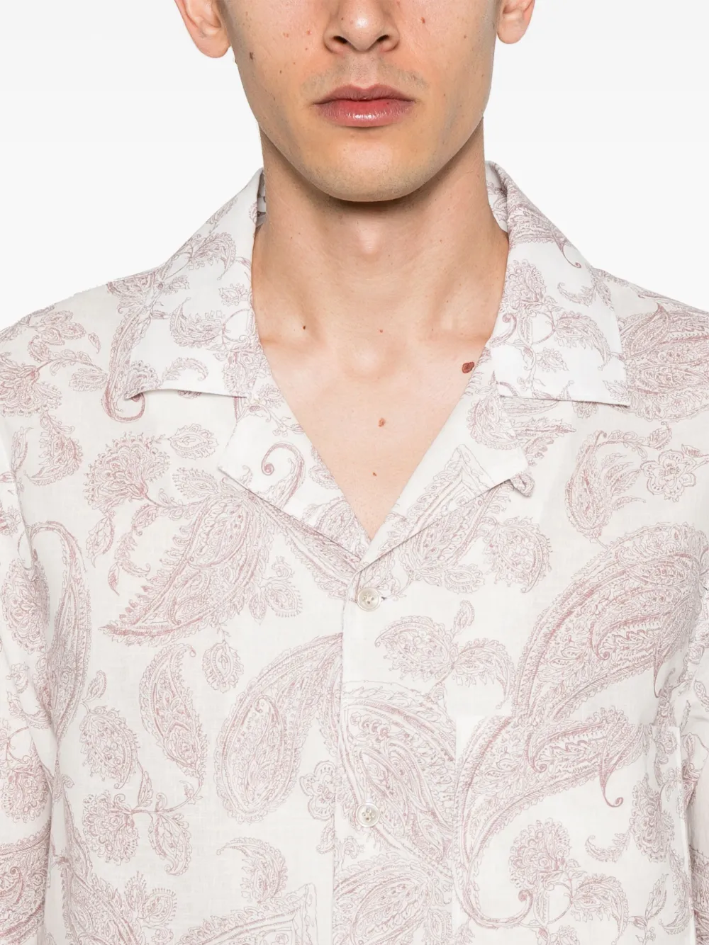 Eleventy Overhemd met paisley-print Wit