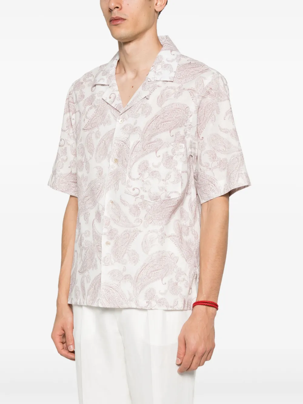 Eleventy Overhemd met paisley-print Wit