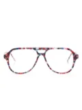 Thom Browne Eyewear pilot-frame glasses - Red
