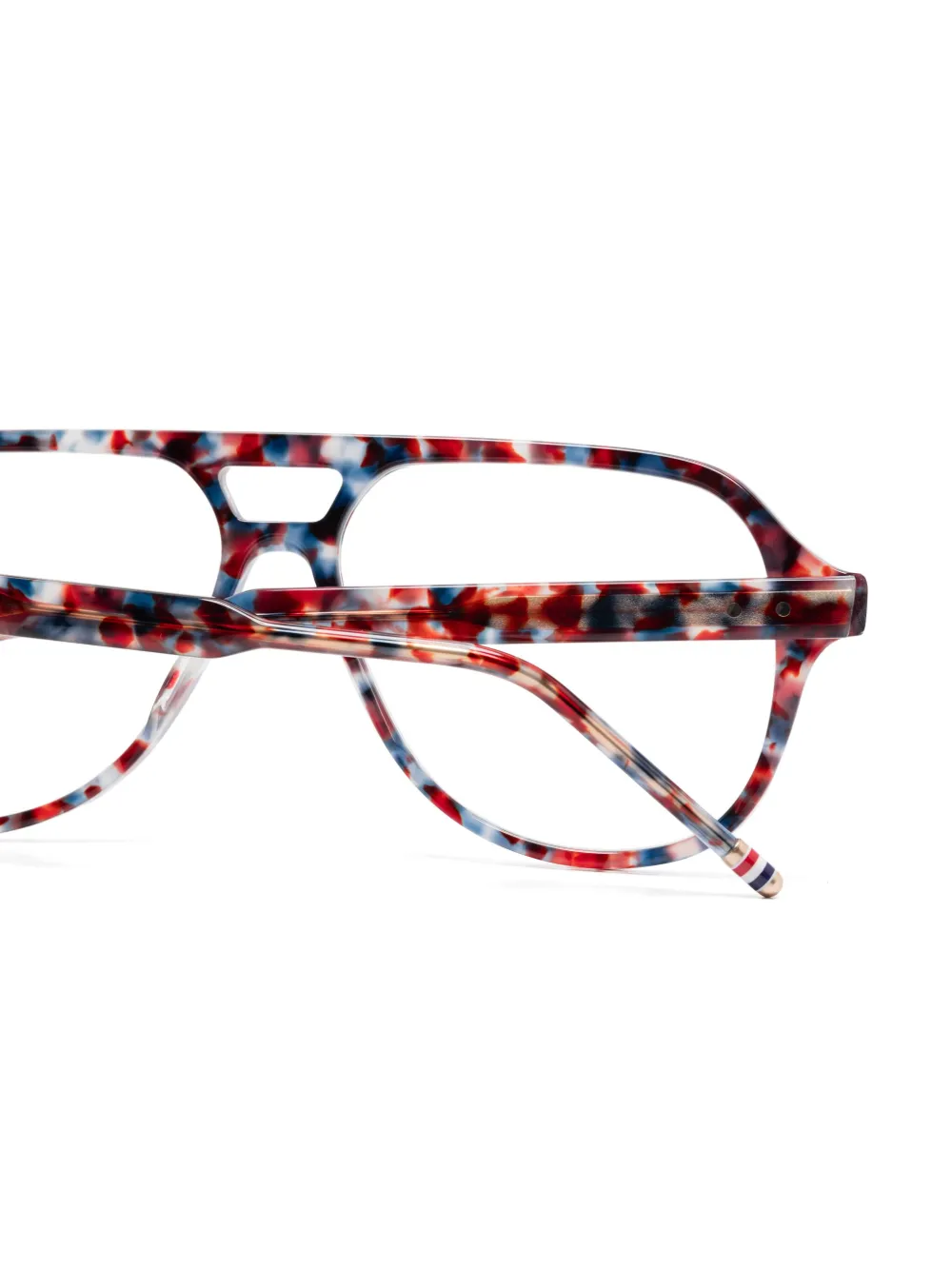 Thom Browne Eyewear Bril met piloten montuur Rood