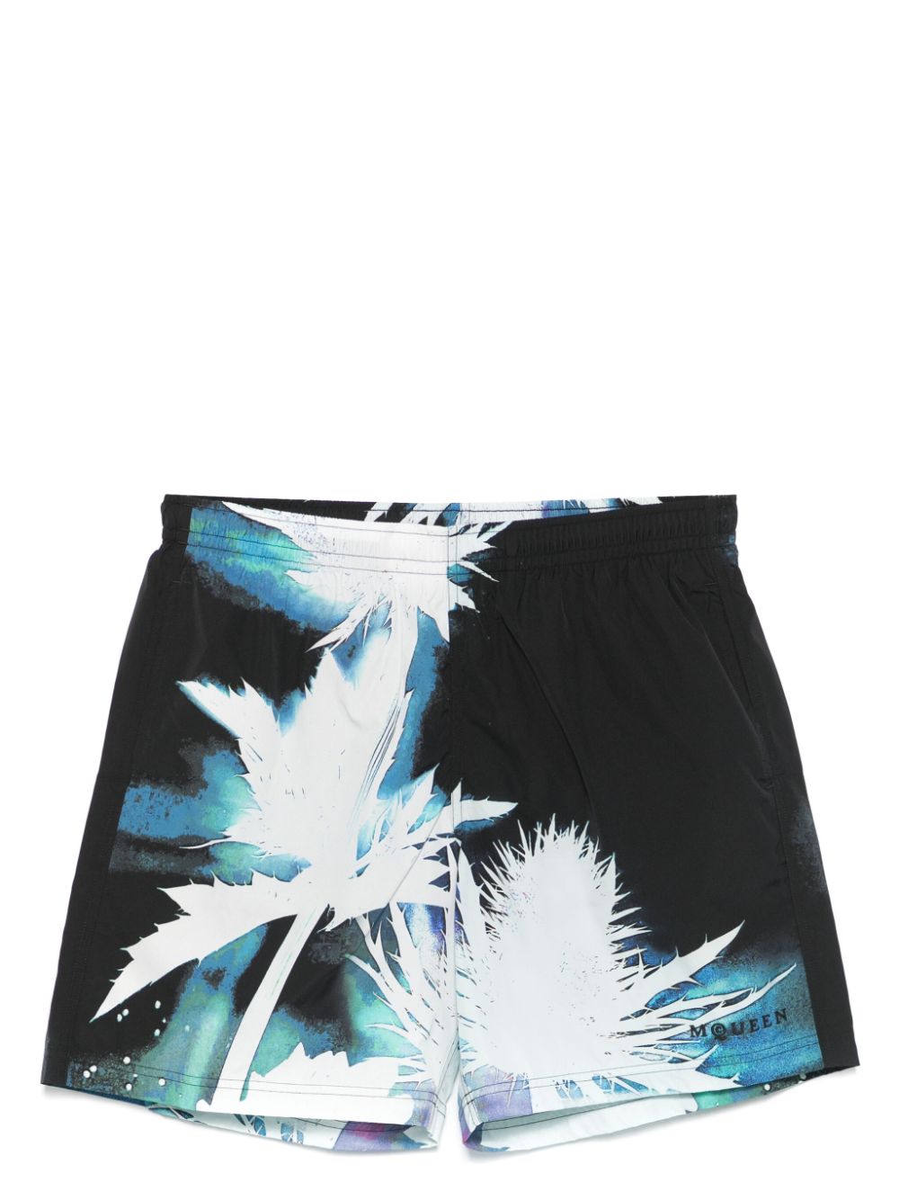 Alexander McQueen graphic-print swim shorts – Black