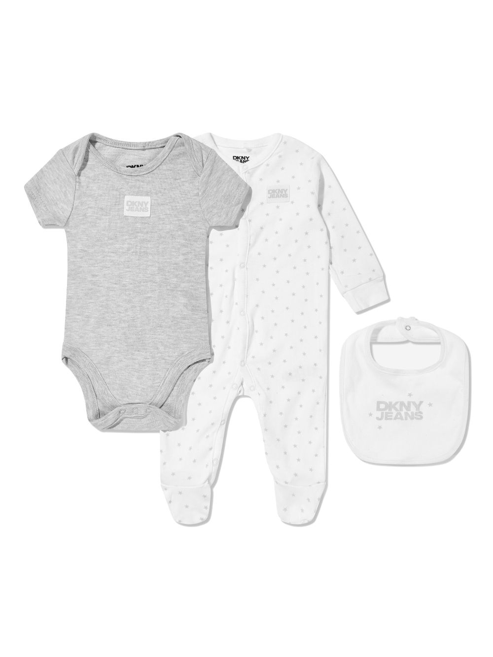 Dkny Kids logo-patch babygrow set - White