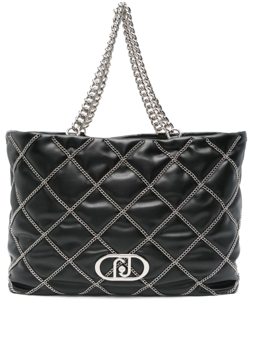 diamond-quilted tote bag