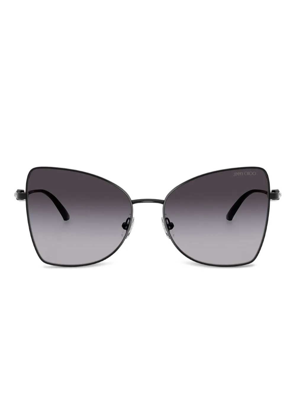 Jimmy Choo Eyewear Occhiali da sole cat-eye con cristalli - Nero