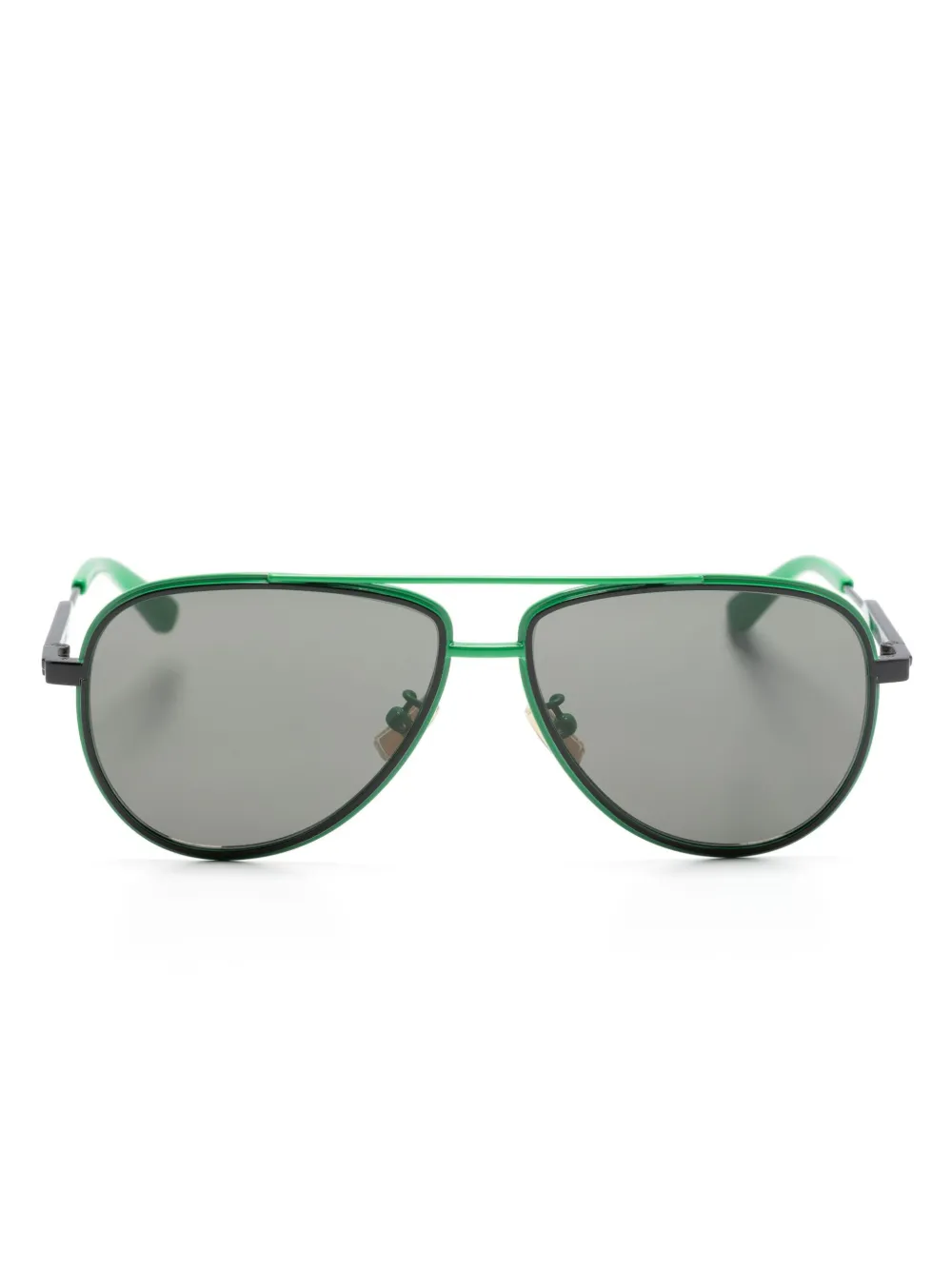 Bottega Veneta Pre-Owned pilot-frame sunglasses | Green | Image 1
