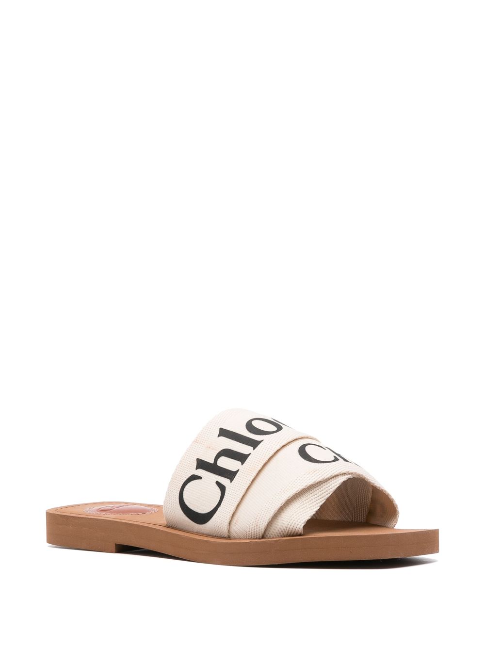 Chloé Pre-Owned Woody slippers - Beige